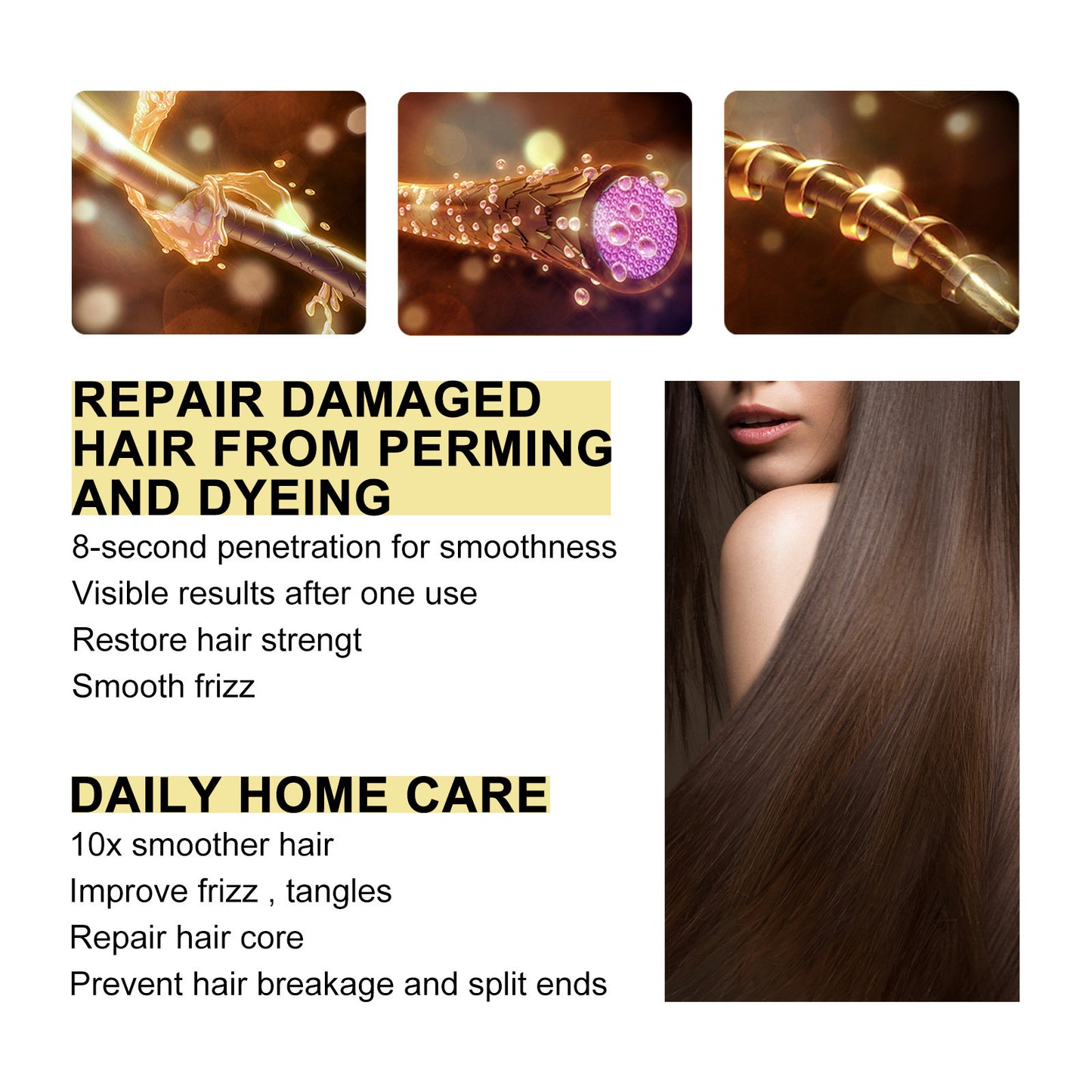 EELHOE Keratin Hair Neck Cream Repair Hair Damage